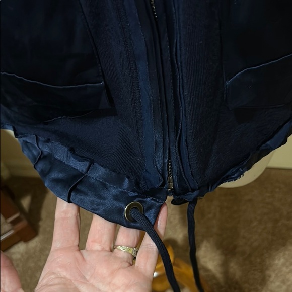 Elie Tahari Navy Zip up Cardigan Jacket - Picture 3 of 13